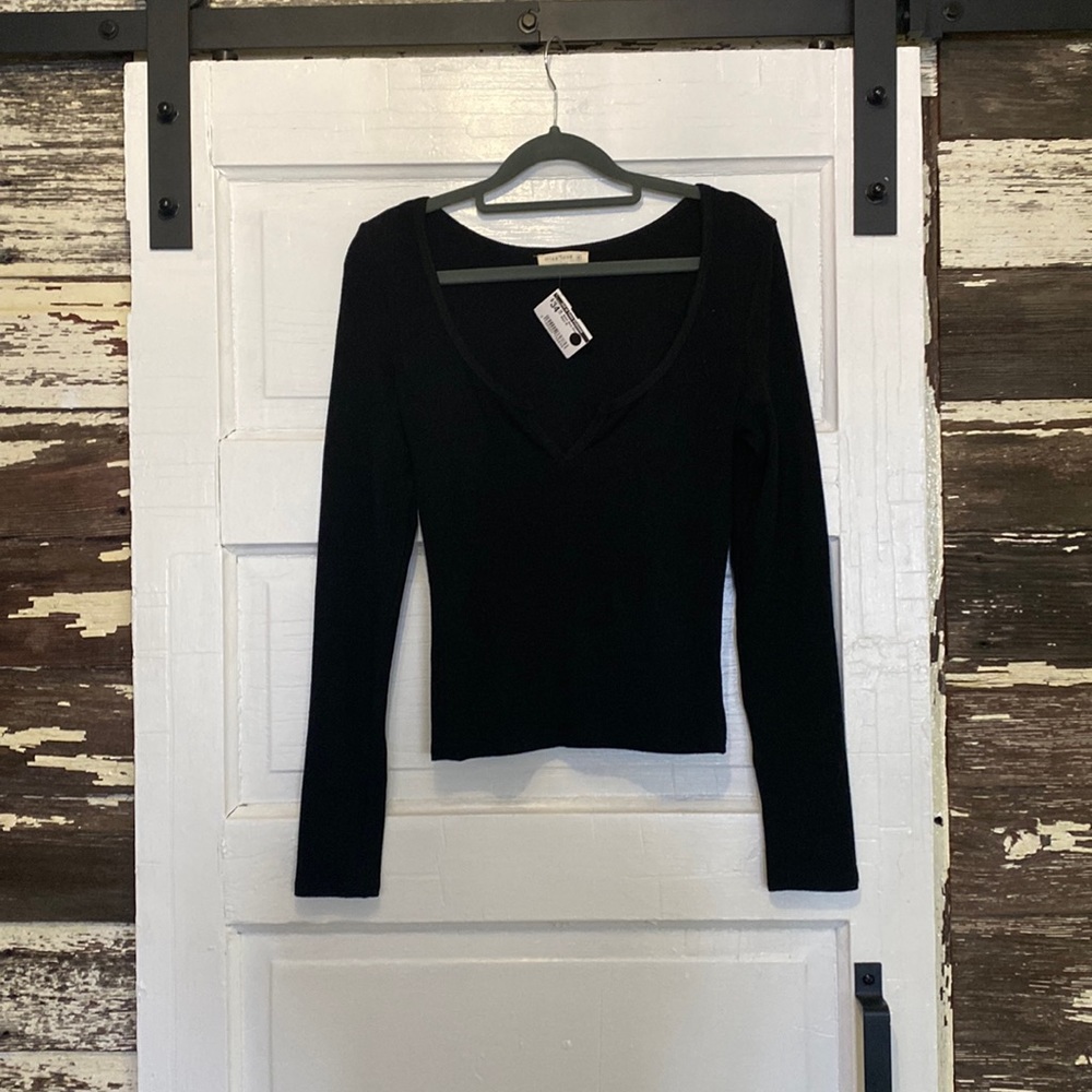 Miss Love Notch Neck Ribbed